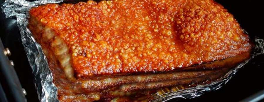 Cách làm thịt heo quay giòn bì bằng nồi chiên không dầu