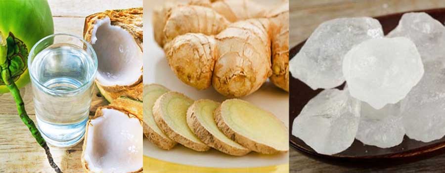 Cách nấu nước dừa với gừng và đường phèn chữa cảm, ho, rát họng, long đờm cực nhanh chỉ trong 3 phút